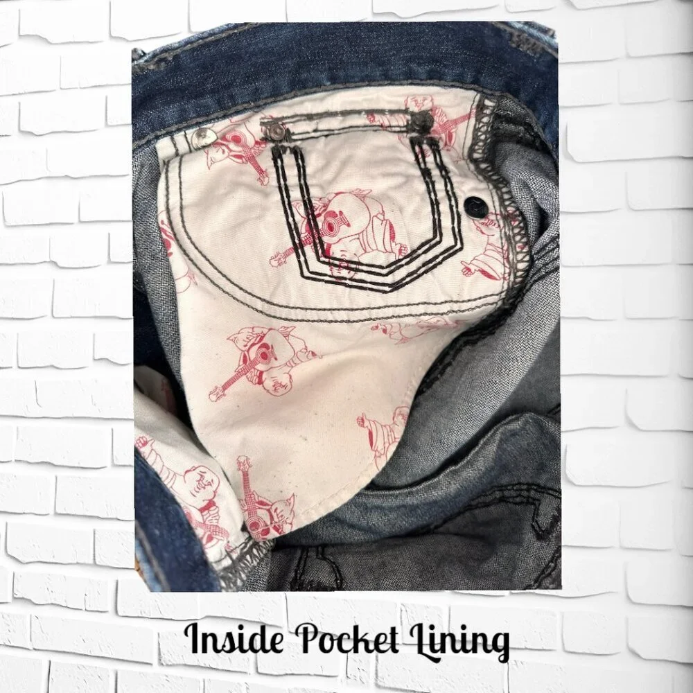 👖 Vintage Men's True Religion Billy Super QT Jeans - Size 38 - Rare Find! 👖 - Picture 8 of 13